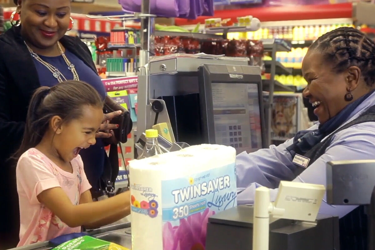 Champions at the check-out