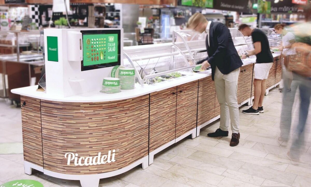 New high-tech salad bar at Rewe Germany