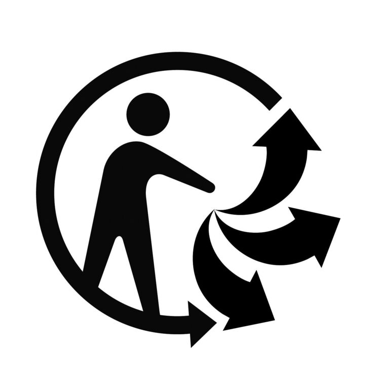 Triman unified recycling signage